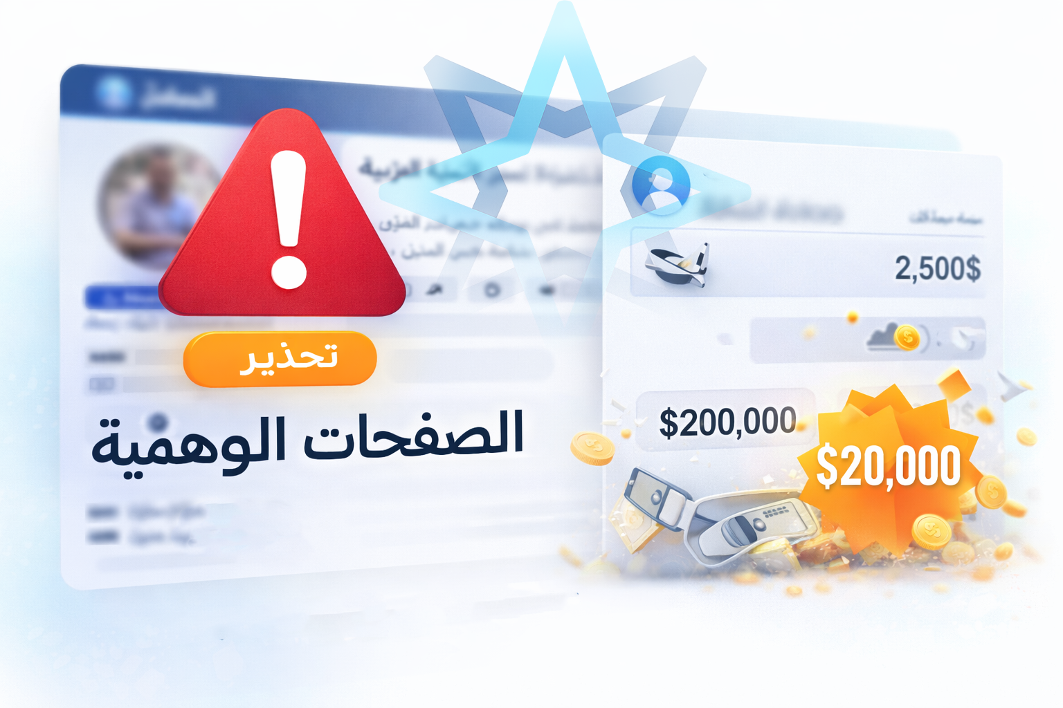 تحذير من الصفحات الوهمية